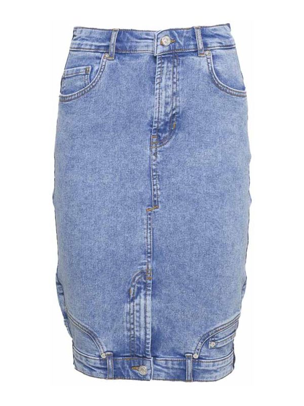 Moschino Jeans Jupe Midi - Bleu