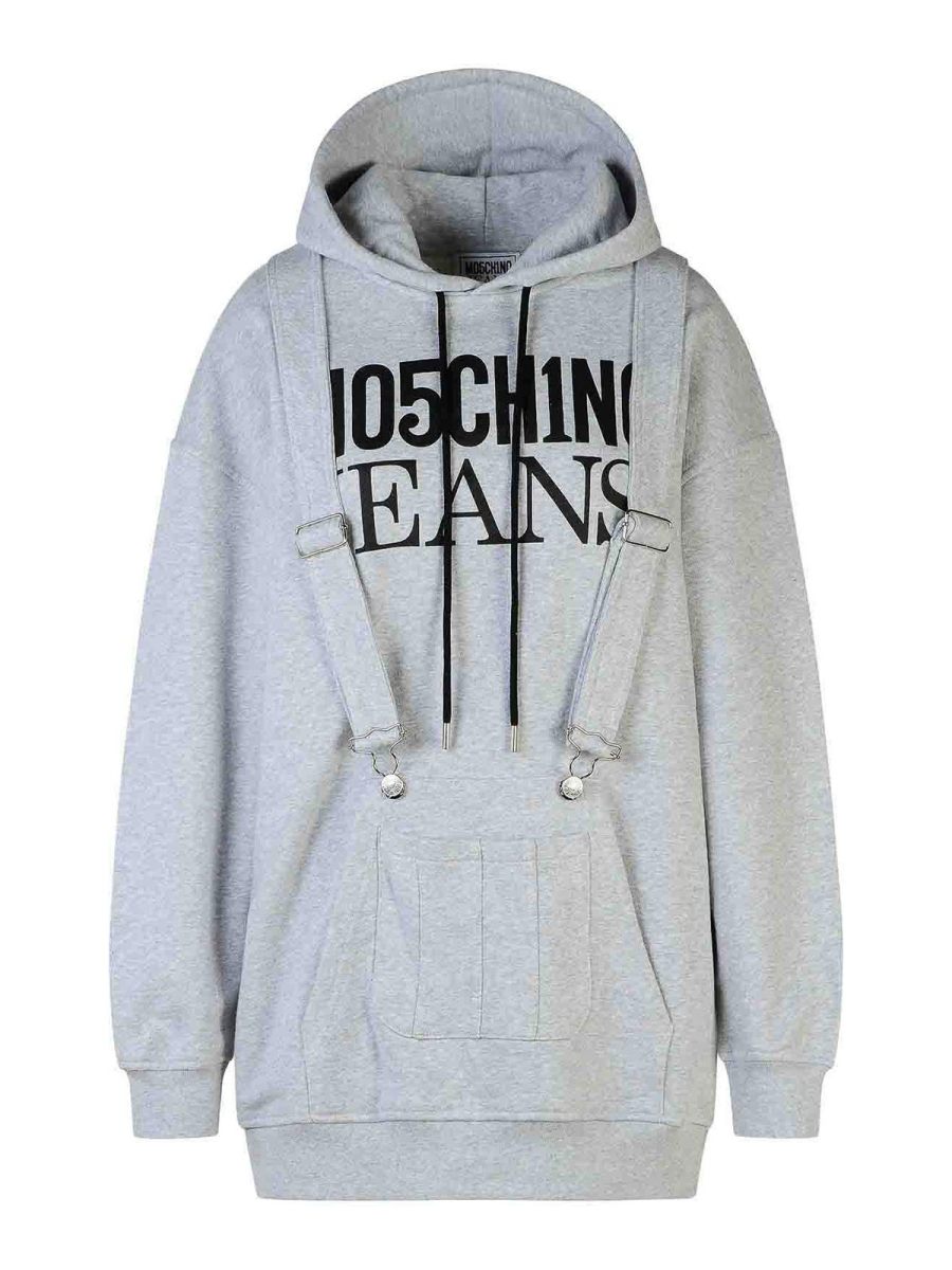 Moschino Jeans Robe Au Genou - Gris