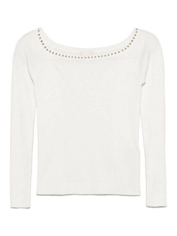 Liu Jo Pull Col Rond - Blanc