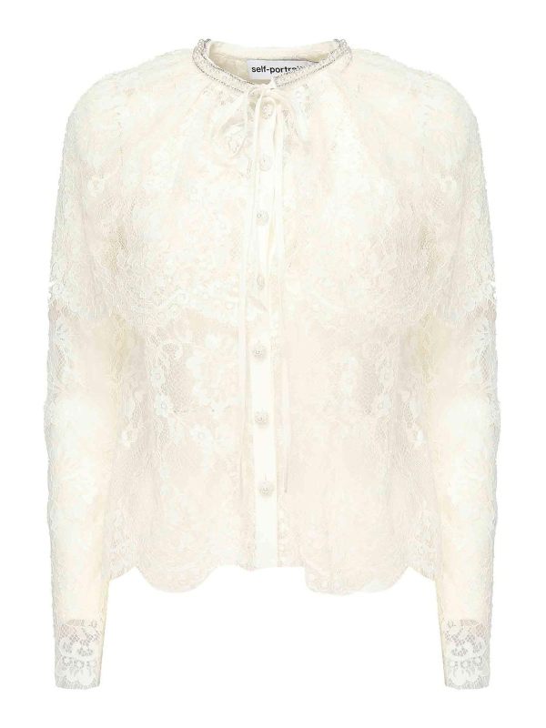 Self Portrait Top - Blanc
