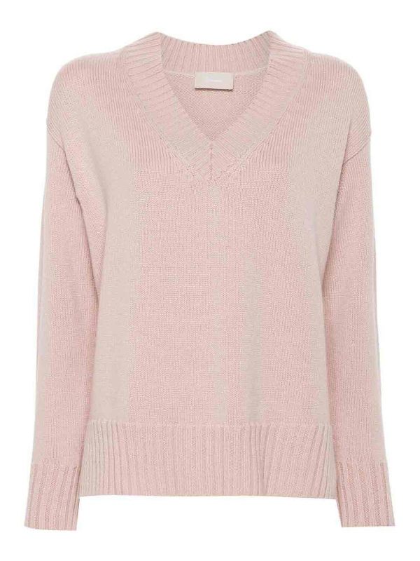 Drumohr Pull À Col V - Rose