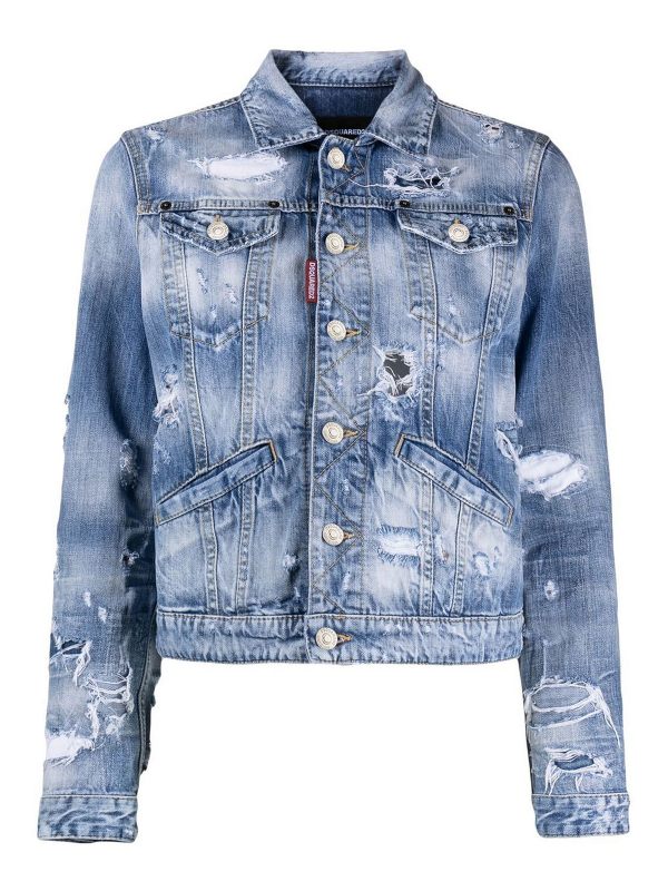 Dsquared2 Veste En Jean - Clair Délavé