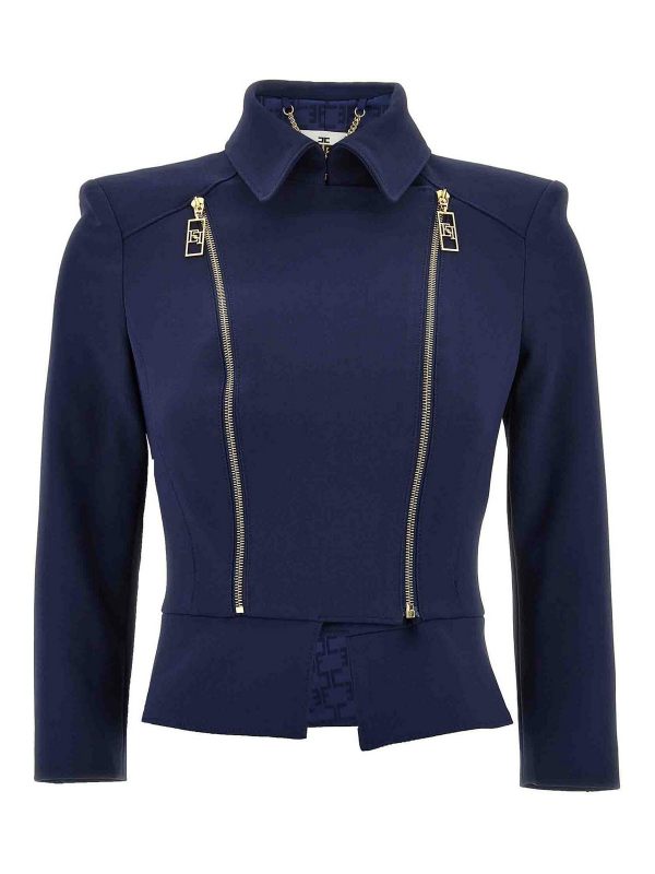 Elisabetta Franchi Veste Casual - Bleu