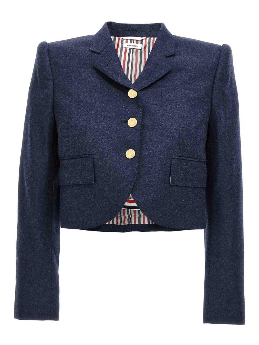 Thom Browne Veste Casual - Bleu