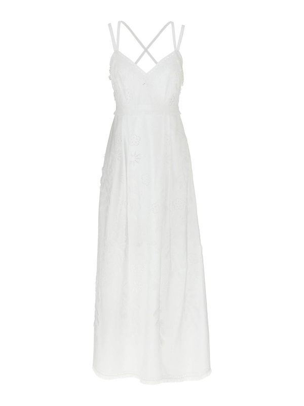 Alberta Ferretti Robe Au Genou - Blanc