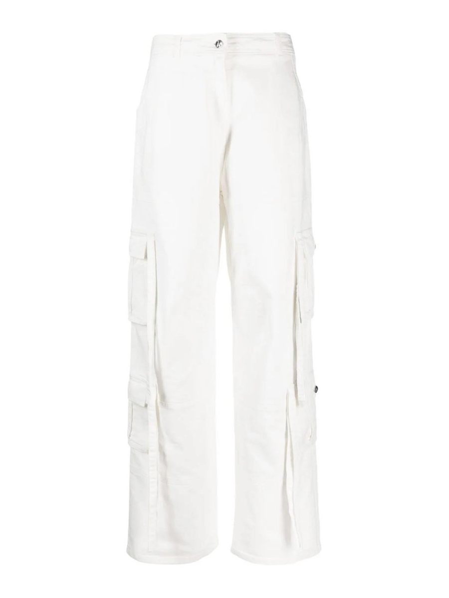 Andreādamo Pantalons Décontractés - Blanc