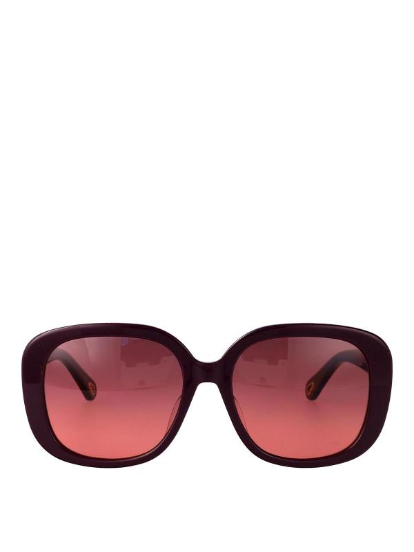 Chloe' Lunettes De Soleil - Rouge Brun