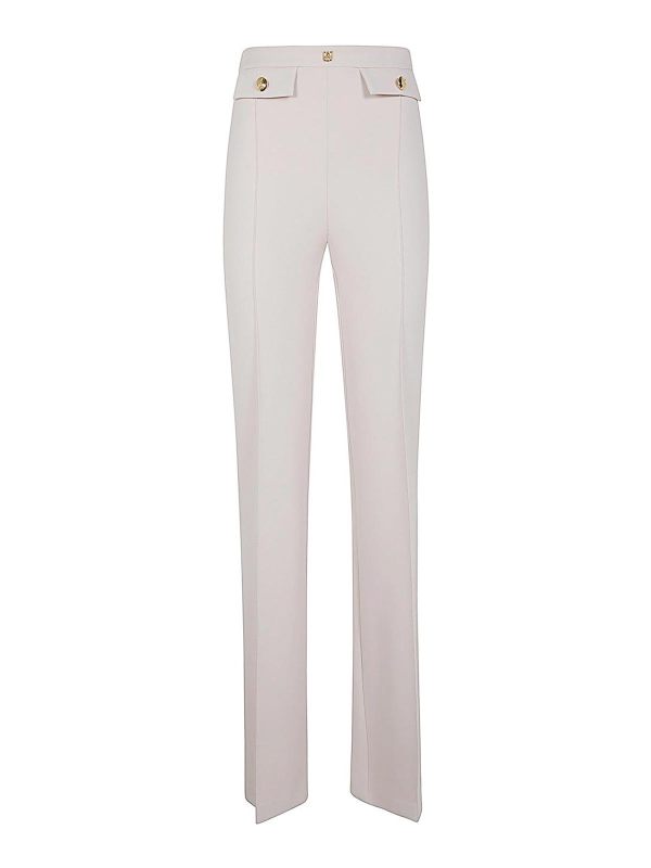Elisabetta Franchi Pantalons Décontractés - Blanc