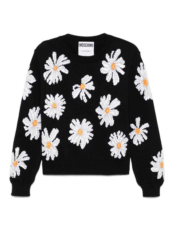 Moschino Pull Col Bateau - Noir