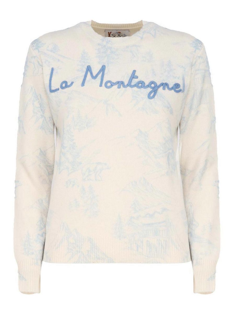 Mc2 Saint Barth Pull Col Rond - Blanc