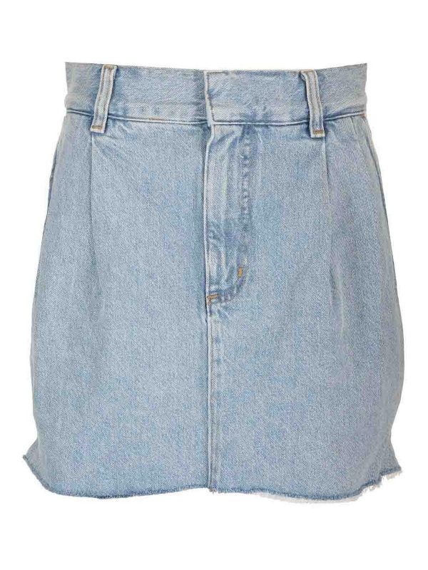 Agolde Jupe Midi - Bleu Clair