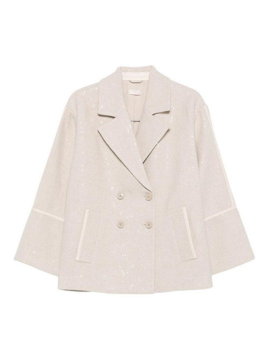 Liu Jo Manteau Au Genou - Beige