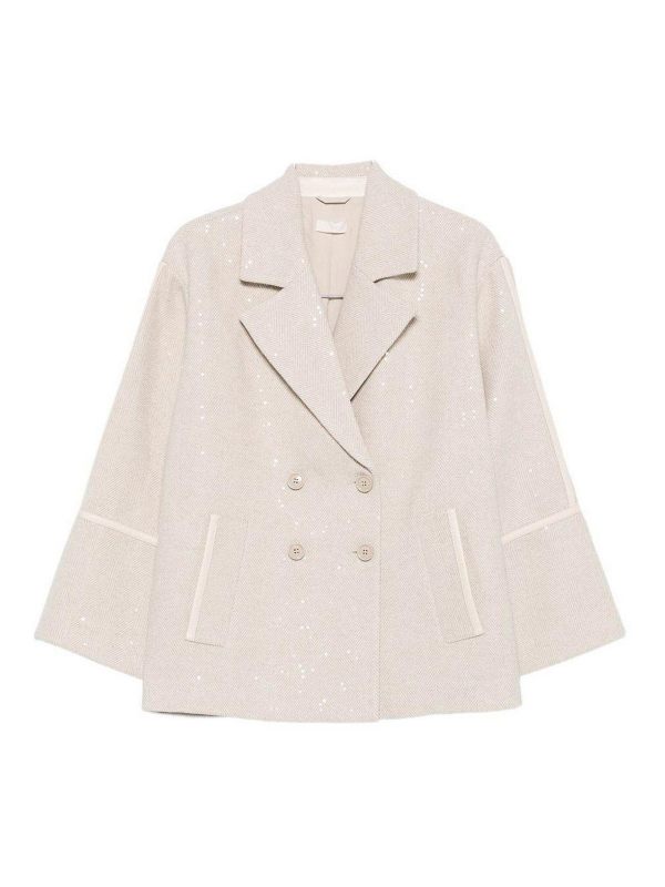 Liu Jo Manteau Au Genou - Beige