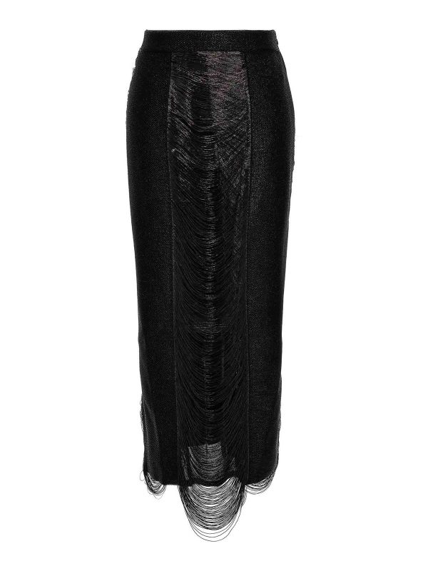 Alexander Mcqueen Jupe Midi - Noir