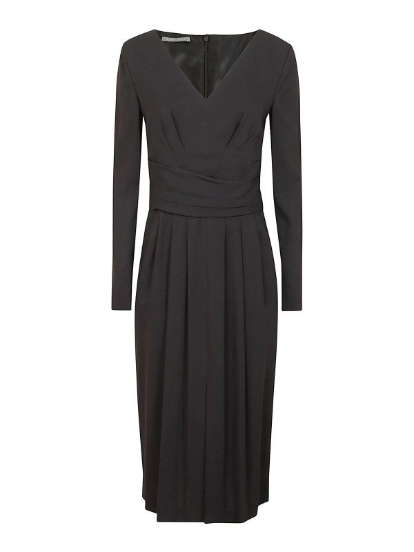 Alberta Ferretti Robe Au Genou - Noir