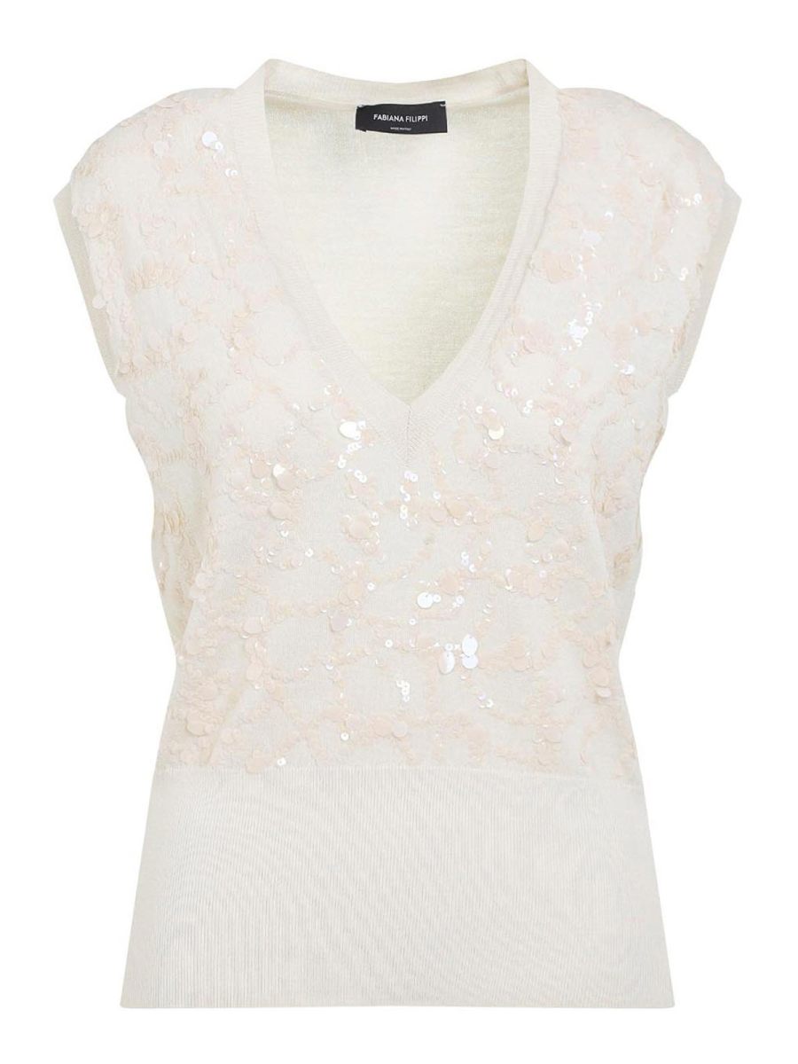 Fabiana Filippi Gilet - Jaune Clair