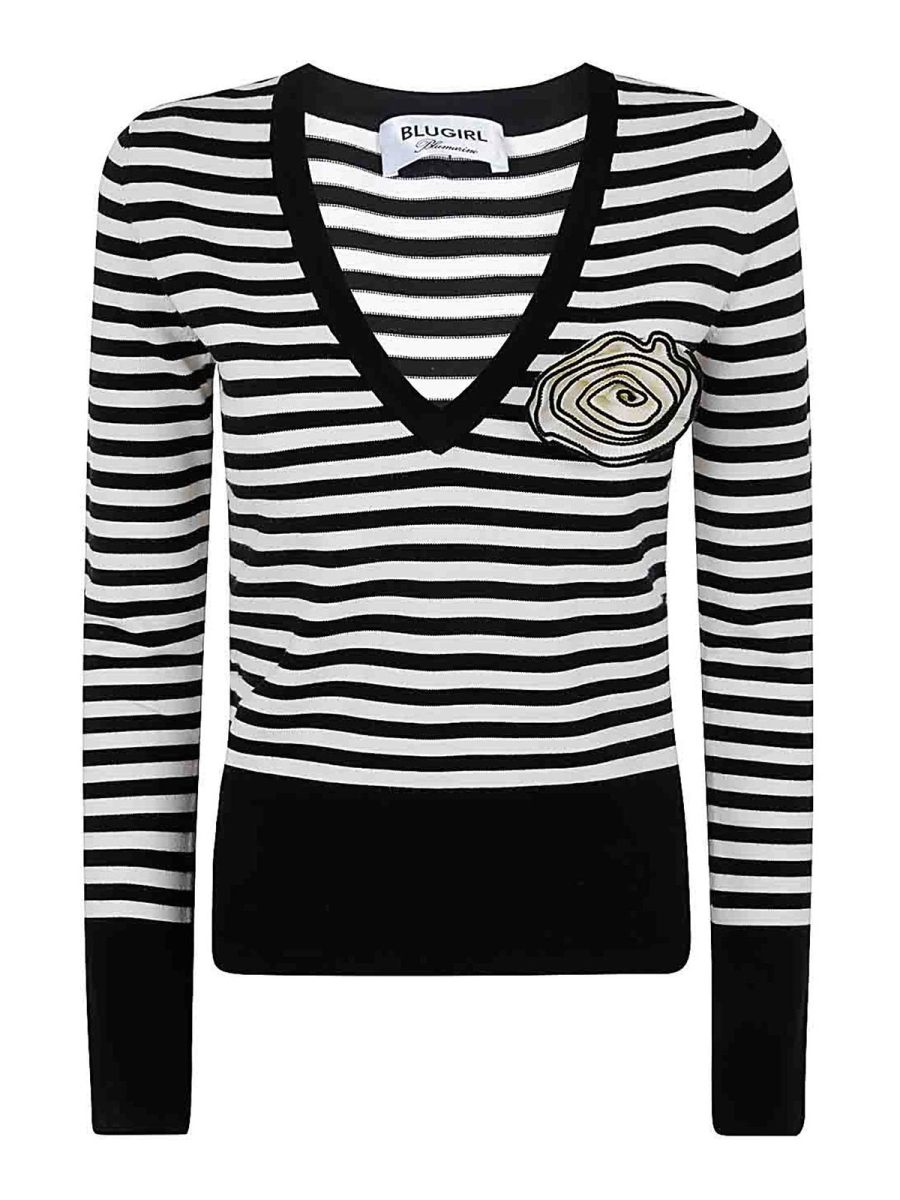 Blugirl Pull À Col V - Noir