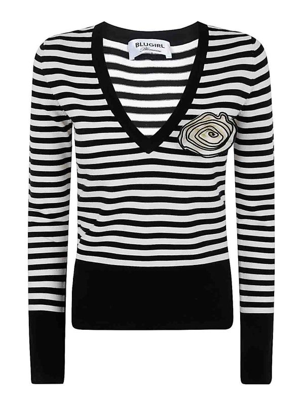 Blugirl Pull À Col V - Noir