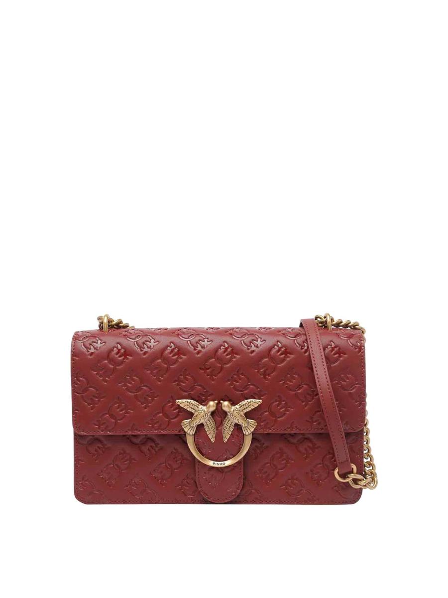 Pinko Sac Bandoulière - Rouge Bru
