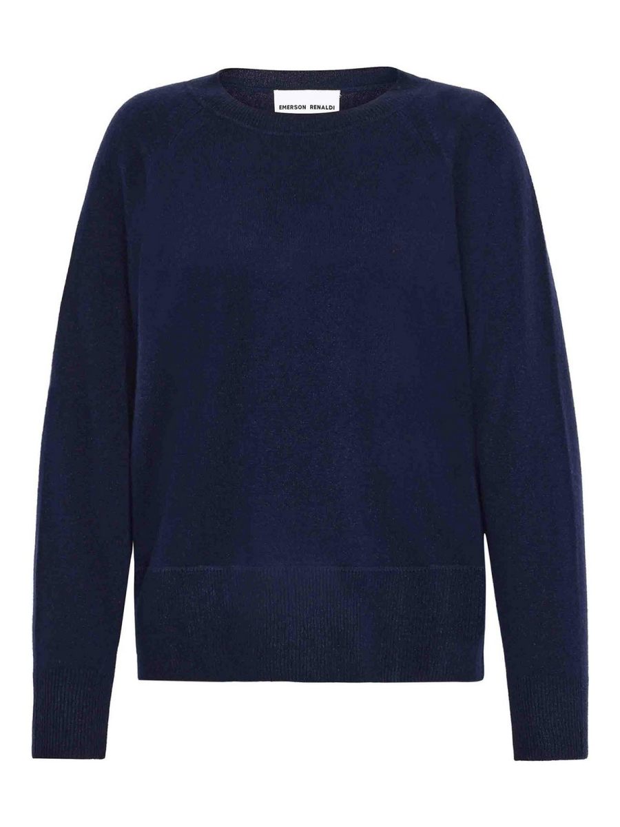 Emerson Renaldi Pull Col Rond - Bleu Foncé