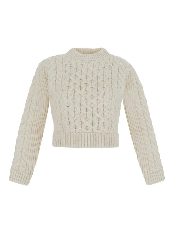 Patou Pull Col Rond - Blanc