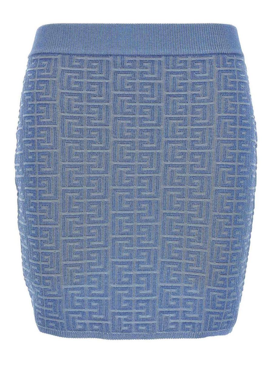 Balmain Jupe Midi - Bleu Clair