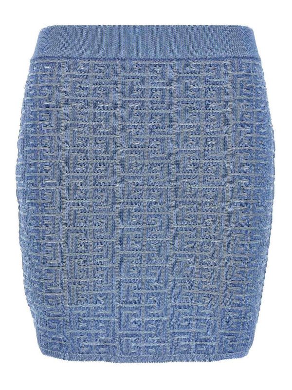 Balmain Jupe Midi - Bleu Clair