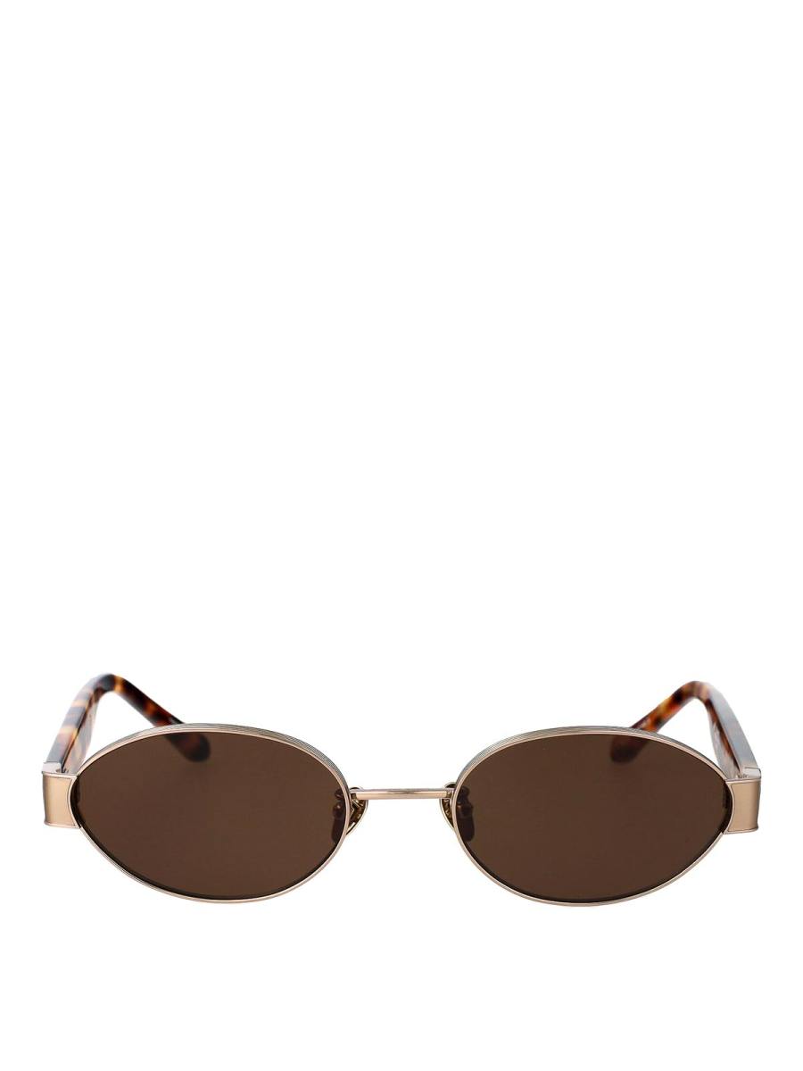 Linda Farrow Lunettes De Soleil - Or