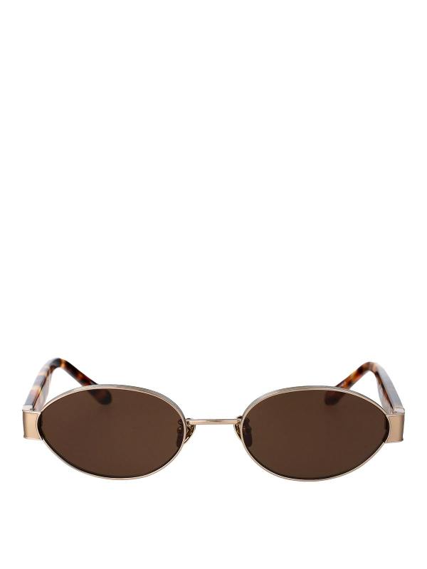 Linda Farrow Lunettes De Soleil - Or