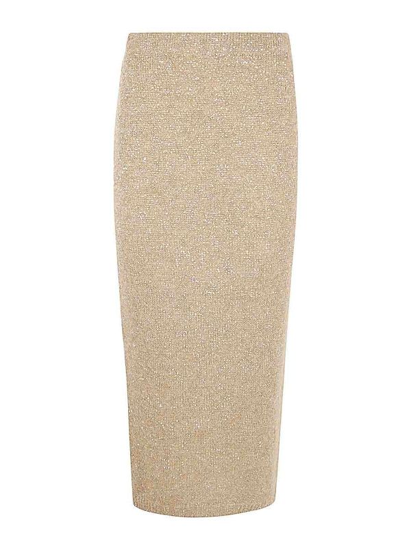 D. Exterior Jupe Midi - Marron