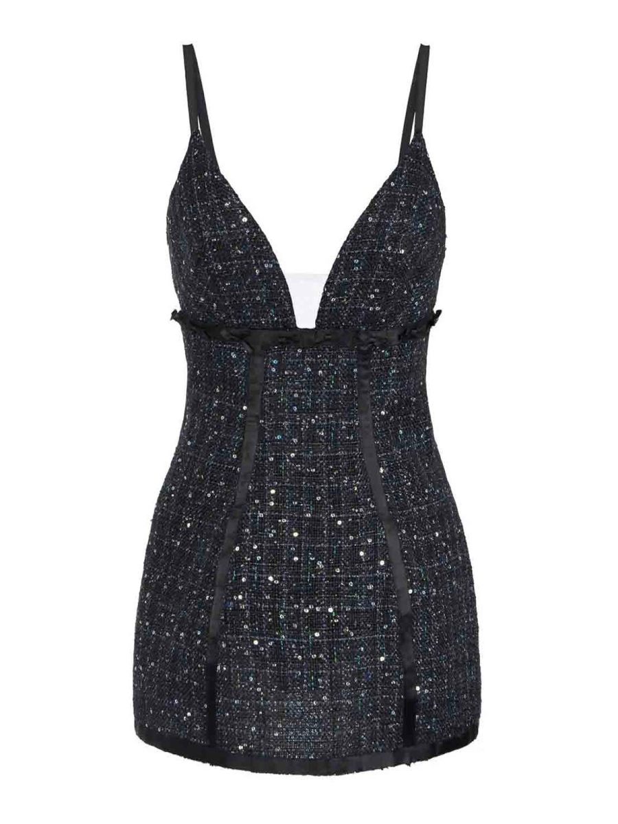 Elisabetta Franchi Robe Au Genou - Noir