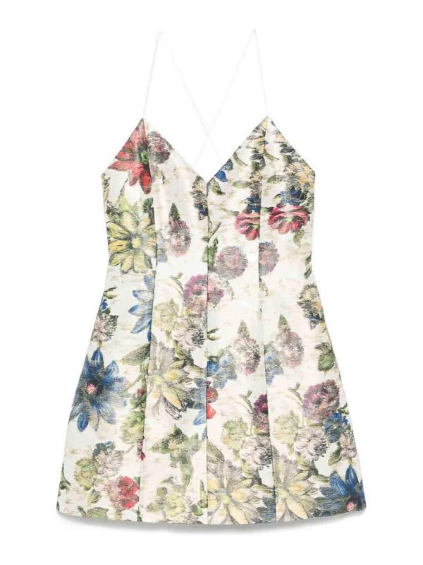 Alice+Olivia Robe Au Genou - Blanc