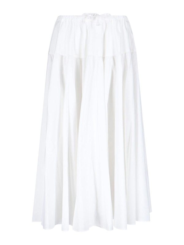 Patou Jupe Midi - Blanc