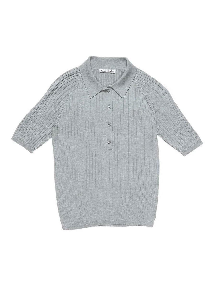Acne Studios Pull Col Bateau - Gris
