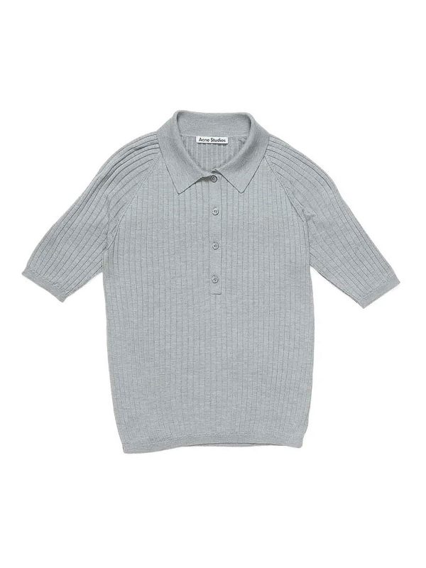 Acne Studios Pull Col Bateau - Gris
