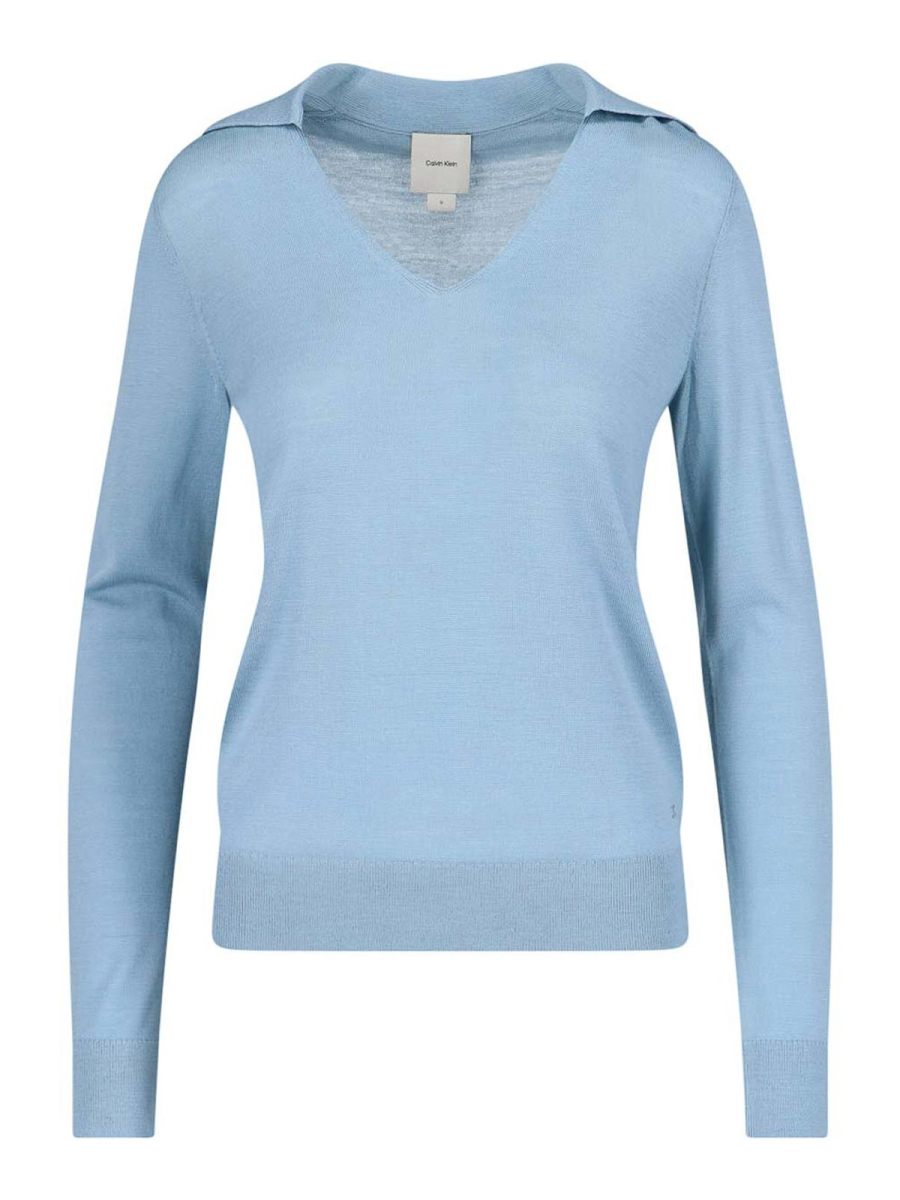Calvin Klein Pull Col Bateau - Bleu