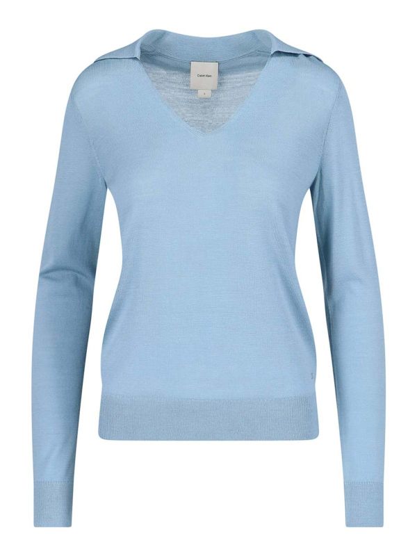 Calvin Klein Pull Col Bateau - Bleu