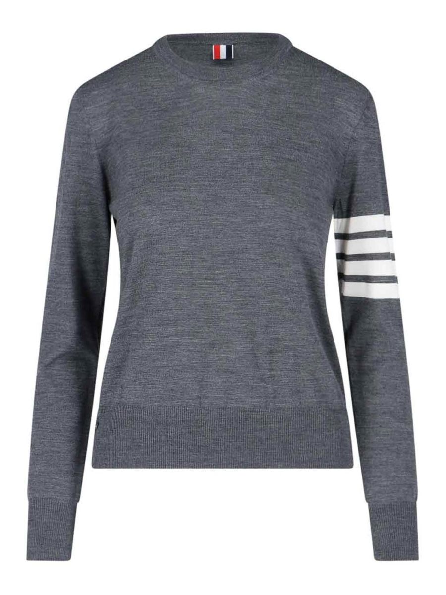 Thom Browne Pull Col Rond - Gris