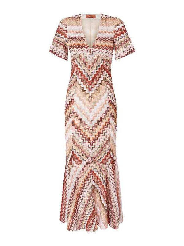Missoni Robe Au Genou - Marron