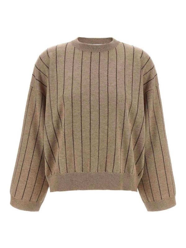 Brunello Cucinelli Pull Col Rond - Beige