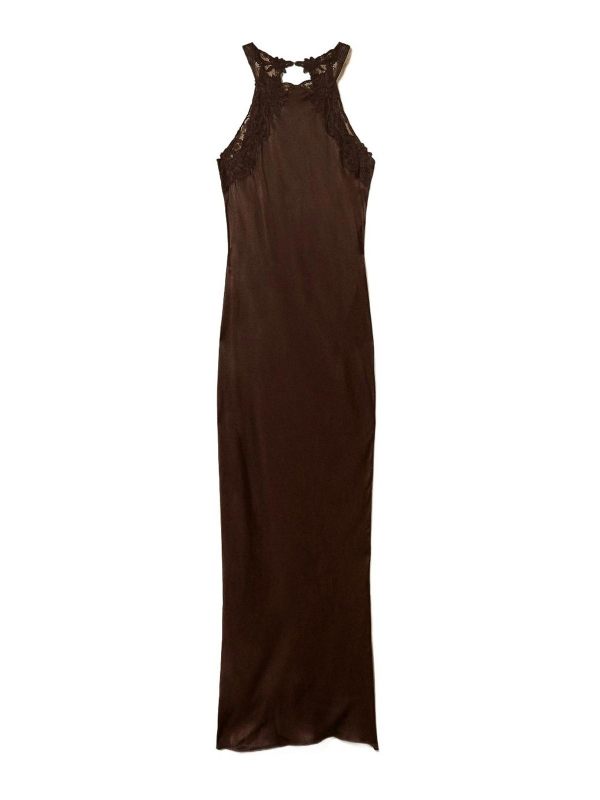 Twinset Robe Au Genou - Marron