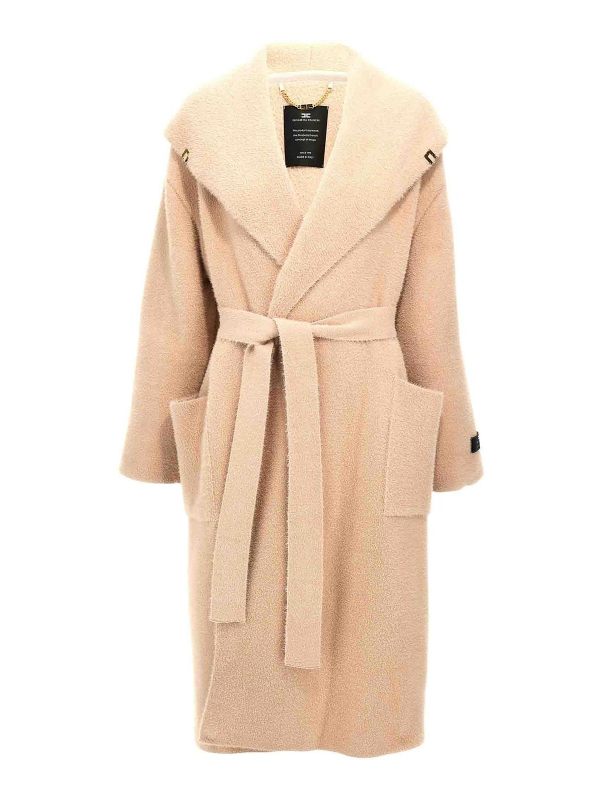 Elisabetta Franchi Manteau Court - Couleur Chair