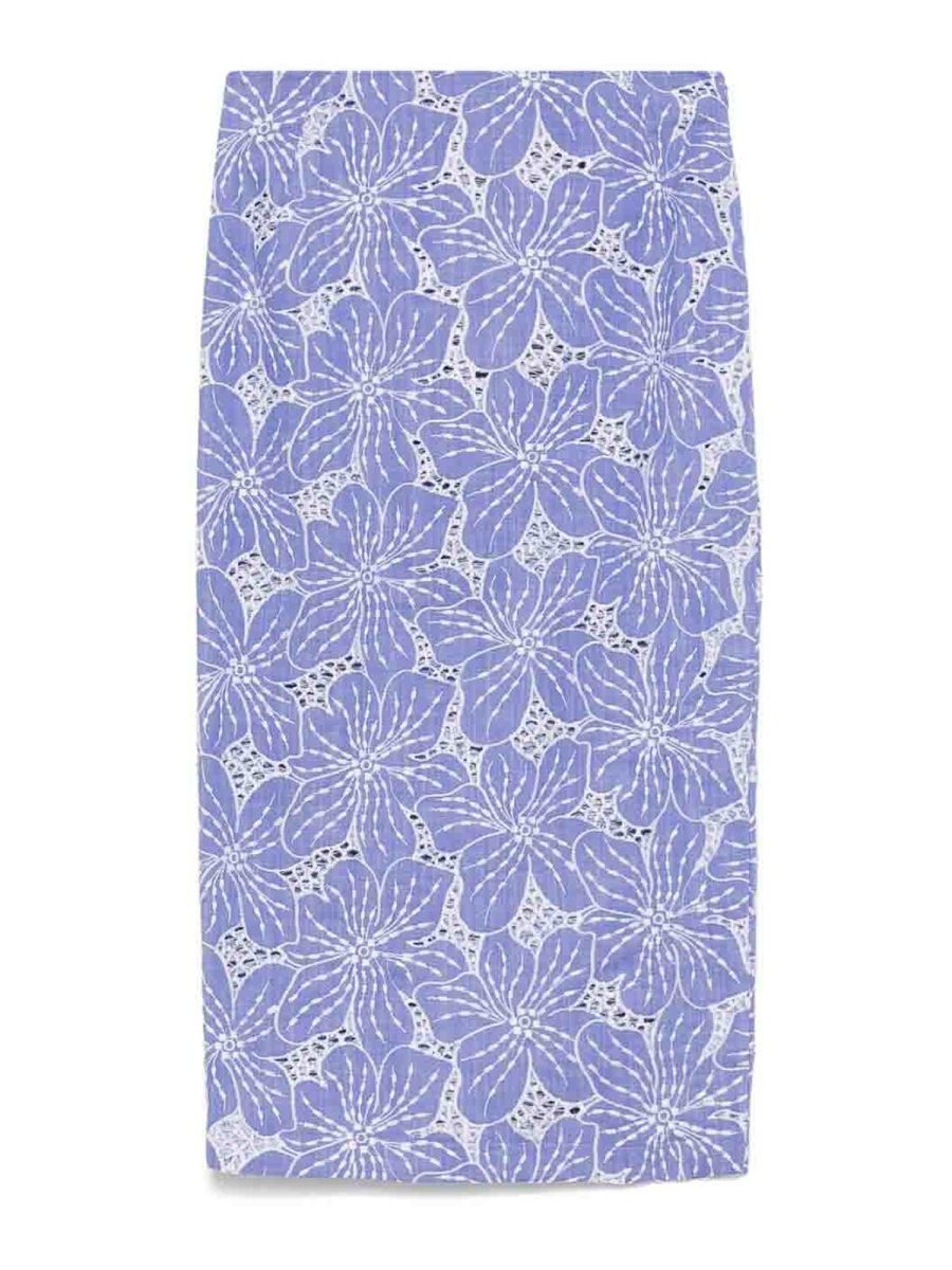 Genny Jupe Midi - Bleu