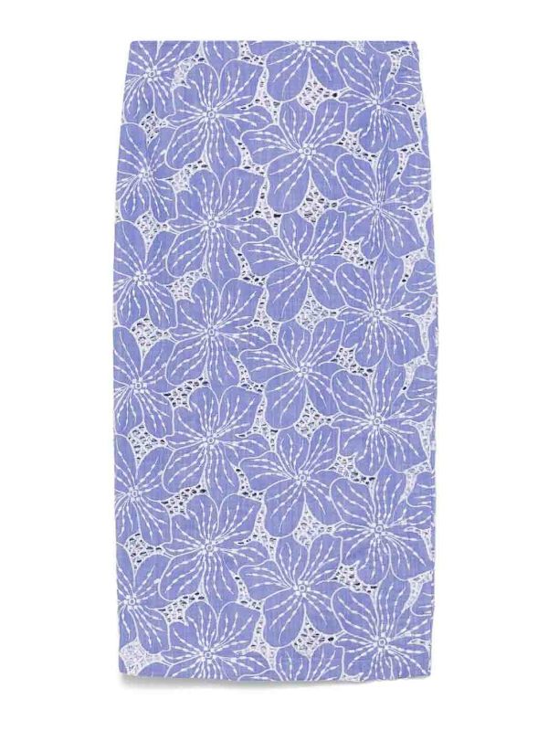 Genny Jupe Midi - Bleu