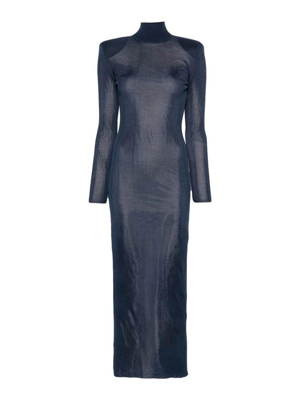 Self Portrait Maxi Robe - Bleu