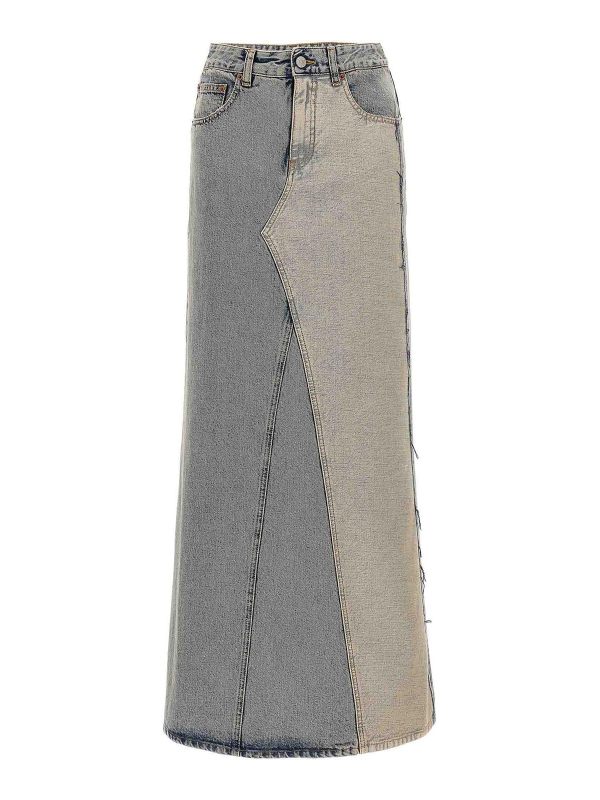 MM6 Maison Margiela Jupe Longue - Bleu