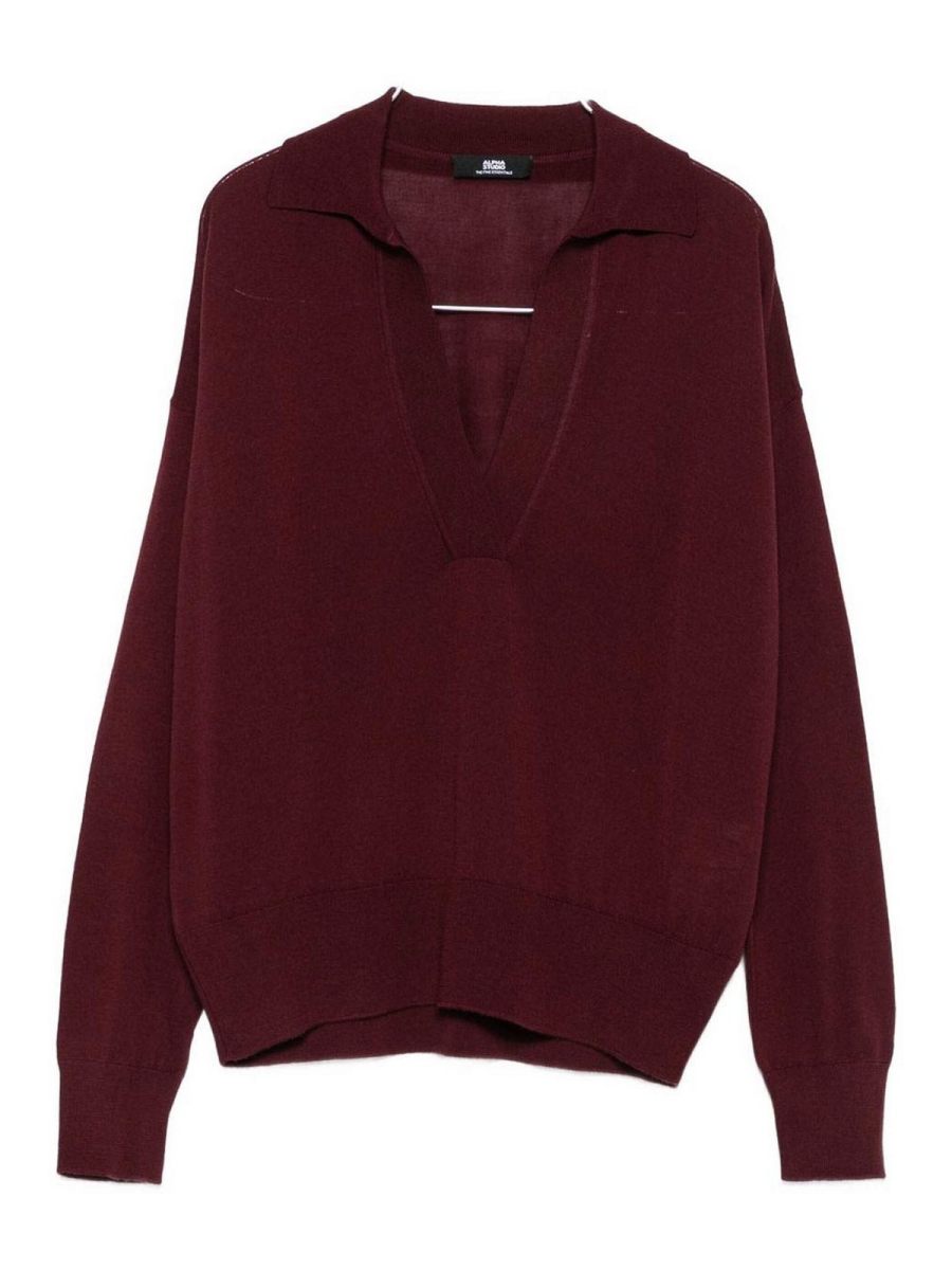 Alpha Studio Polo - Rouge Brun