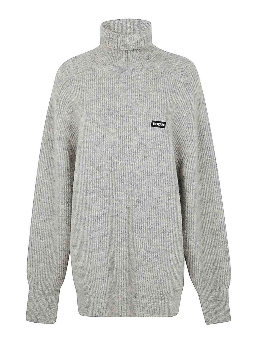 Rotate Birger Christensen Pull Col Rond - Gris