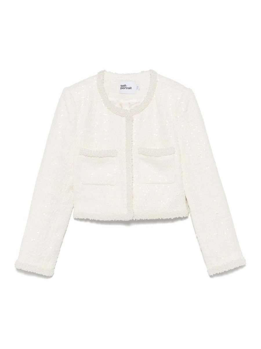 Self Portrait Blazer - Blanc