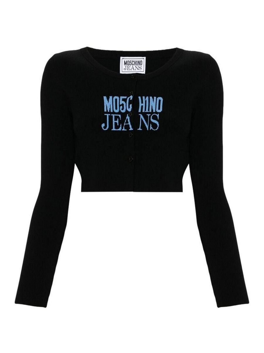 Moschino Jeans Pull Col Rond - Noir